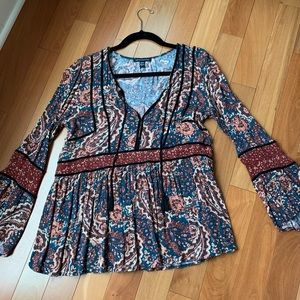 American Eagle Long sleeve Bohemian Top